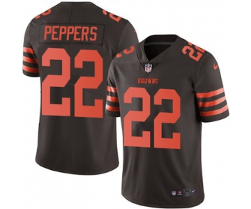 Nike Cleveland Browns #22 Jabrill Peppers Brown Men's Stitched NFL Limited Rush Jersey