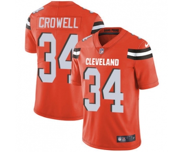 Nike Cleveland Browns #34 Isaiah Crowell Orange Alternate Men's Stitched NFL Vapor Untouchable Limited Jersey