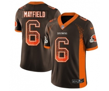 Nike Cleveland Browns #6 Baker Mayfield Brown Team Color Men's Stitched NFL Limited Rush Drift Fashion Jersey