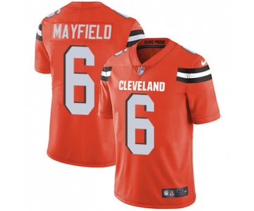 Nike Cleveland Browns #6 Baker Mayfield Orange Alternate Men's Stitched NFL Vapor Untouchable Limited Jersey