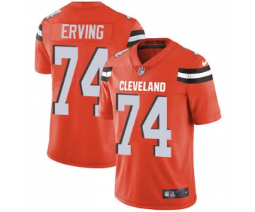 Nike Cleveland Browns #74 Cameron Erving Orange Alternate Men's Stitched NFL Vapor Untouchable Limited Jersey