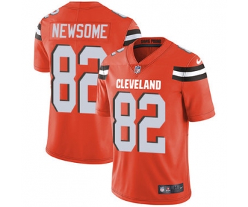 Nike Cleveland Browns #82 Ozzie Newsome Orange Alternate Men's Stitched NFL Vapor Untouchable Limited Jersey