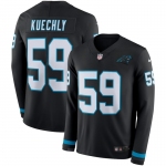 Men Carolina Panthers 59 Luke Kuechly Black Nike Therma Long Sleeve Jersey