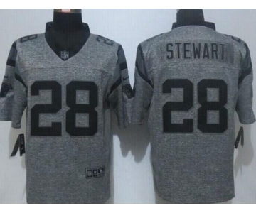 Men's Carolina Panthers #28 Jonathan Stewart Nike Gray Gridiron 2015 NFL Gray Limited Jersey