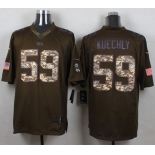 Men's Carolina Panthers #59 Luke Kuechly Green Salute To Service 2015 NFL Nike Limited Jersey