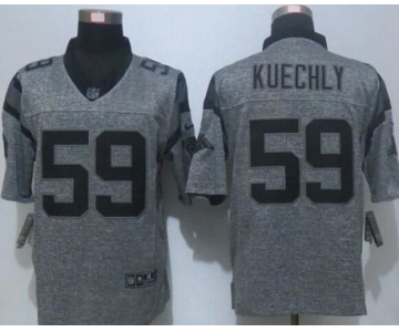 Men's Carolina Panthers #59 Luke Kuechly Nike Gray Gridiron 2015 NFL Gray Limited Jersey