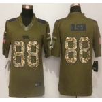 Men's Carolina Panthers #88 Greg Olsen Green Salute to Service 2015 NFL Nike Limited Jersey