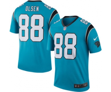 Men's Carolina Panthers #88 Greg Olsen Nike Blue Color Rush Legend Jersey