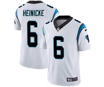 Men's Nike Carolina Panthers #6 Taylor Heinicke Limited White Vapor Untouchable Jersey