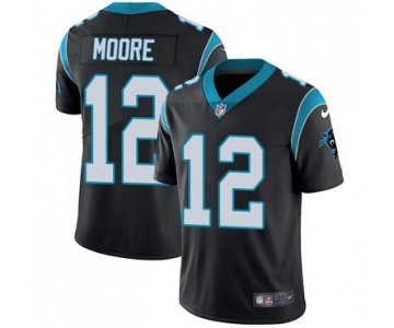 Nike Carolina Panthers #12 DJ Moore Black Team Color Men's Stitched NFL Vapor Untouchable Limited Jersey