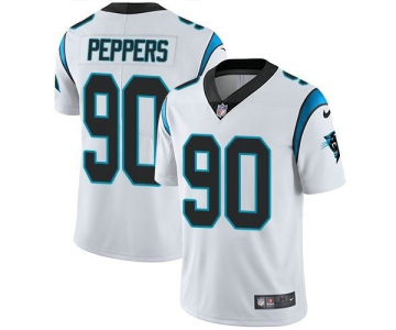 Nike Carolina Panthers #90 Julius Peppers White Men's Stitched NFL Vapor Untouchable Limited Jersey