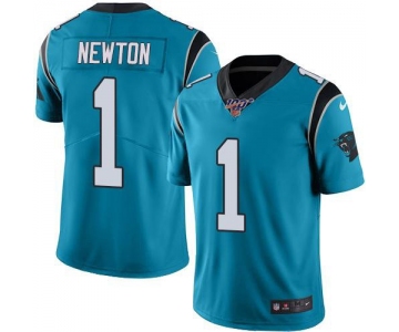 Nike Panthers 1 Cam Newton Blue 100th Season Vapor Untouchable Limited Jersey