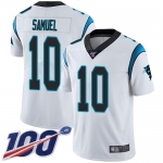 Nike Panthers #10 Curtis Samuel White Men's Stitched NFL 100th Season Vapor Limited Jersey