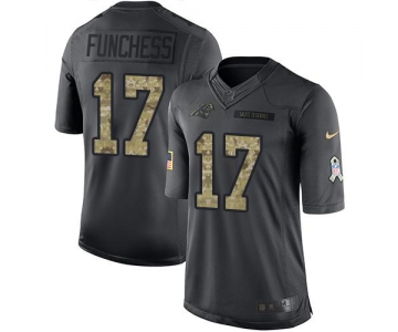 Nike Panthers #17 Devin Funchess Black Men's Stitched NFL Limited 2016 Salute to Service Jersey