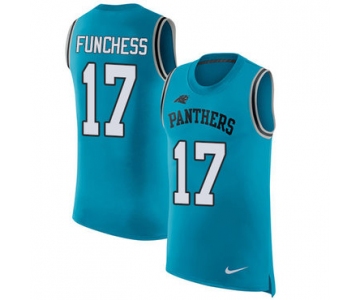 Nike Panthers #17 Devin Funchess Blue Alternate Men's Stitched NFL Limited Rush Tank Top Jersey