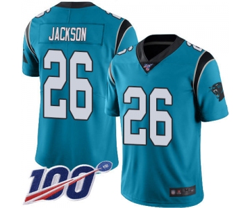 Nike Panthers #26 Donte Jackson Blue Men's Stitched NFL Limited Rush 100th Season Jersey