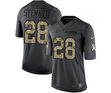 Nike Panthers #28 Jonathan Stewart Black Men's Stitched NFL Limited 2016 Salute to Service Jersey