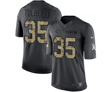 Nike Panthers #35 Mike Tolbert Black Men's Stitched NFL Limited 2016 Salute to Service Jersey