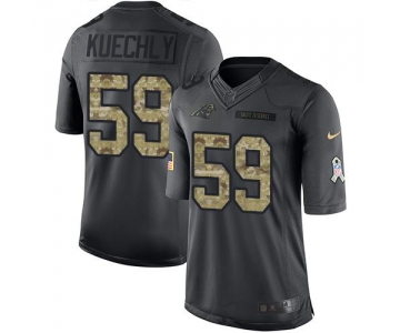 Nike Panthers #59 Luke Kuechly Black Men's Stitched NFL Limited 2016 Salute to Service Jersey