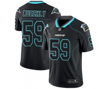 Nike Panthers #59 Luke Kuechly Lights Out Black Men's Stitched NFL Limited Rush Jersey