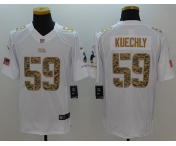 Nike Panthers #59 Luke Kuechly White Men's Stitched NFL Limited Salute to Service Jersey