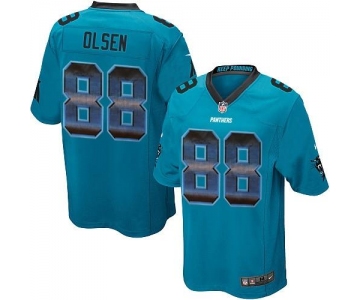 Nike Panthers #88 Greg Olsen Blue Alternate Men's Stitched NFL Limited Strobe Jersey