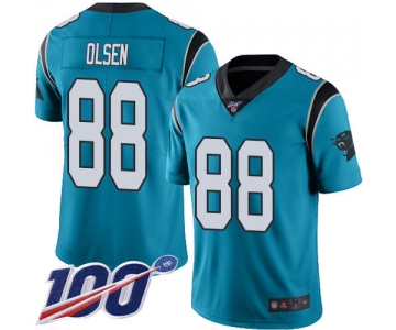 Nike Panthers #88 Greg Olsen Blue Men's Stitched NFL Limited Rush 100th Season Jersey