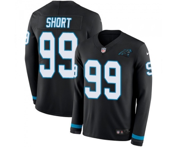 Nike Panthers #99 Kawann Short Black Team Color Men's Stitched NFL Limited Therma Long Sleeve Jersey