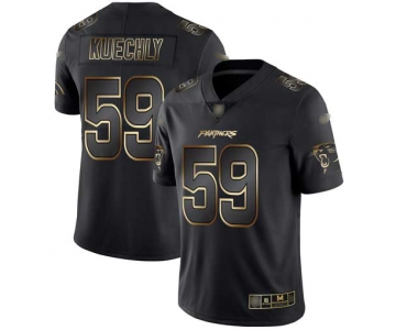 Panthers #59 Luke Kuechly Black Gold Men's Stitched Football Vapor Untouchable Limited Jersey