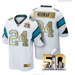 Pre Order Carolina Panthers Jersey 24 Josh Norman White Super Bowl 50th Limited Jerseys
