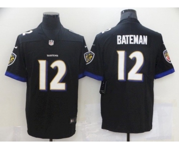 Men's Baltimore Ravens #12 Rashod Bateman Black 2021 Leopard Jersey