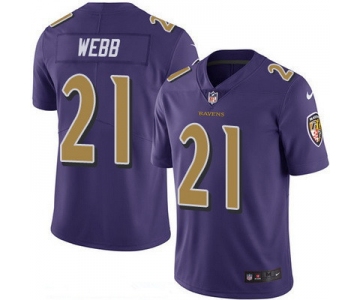 Men's Baltimore Ravens #21 Lardarius Webb Purple 2016 Color Rush Stitched NFL Nike Limited Jersey