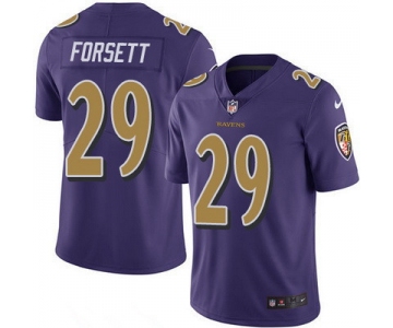 Men's Baltimore Ravens #29 Justin Forsett Purple 2016 Color Rush Stitched NFL Nike Limited Jersey