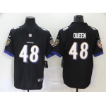 Men's Baltimore Ravens #48 Patrick Queen Black 2020 Vapor Untouchable Stitched NFL Nike Limited Jersey