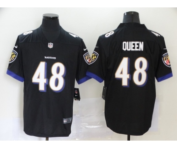 Men's Baltimore Ravens #48 Patrick Queen Black 2020 Vapor Untouchable Stitched NFL Nike Limited Jersey