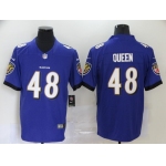 Men's Baltimore Ravens #48 Patrick Queen Purple 2020 Vapor Untouchable Stitched NFL Nike Limited Jersey