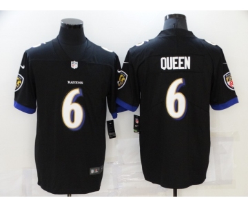 Men's Baltimore Ravens #6 Patrick Queen Black 2021 Vapor Untouchable Stitched NFL Nike Limited Jersey