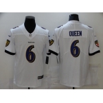 Men's Baltimore Ravens #6 Patrick Queen White 2021 Vapor Untouchable Stitched NFL Nike Limited Jersey