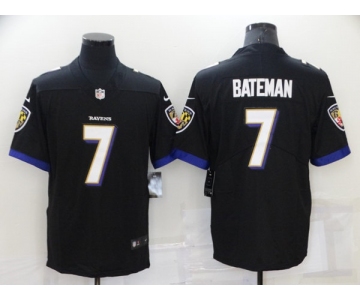 Men's Baltimore Ravens #7 Rashod Bateman Black Vapor Untouchable Limited Stitched Jersey