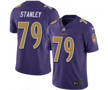 Men's Baltimore Ravens #79 Ronnie Stanley Purple 2016 Color Rush Stitched NFL Nike Limited Jersey