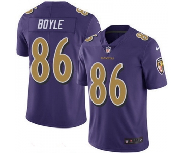 Men's Baltimore Ravens #86 Nick Boyle Purple 2016 Color Rush Stitched NFL Nike Limited Jersey