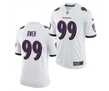 Men's Baltimore Ravens #99 Odafe Oweh White 2021 Limited Football Jersey