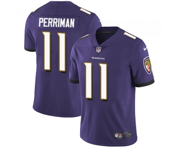 Nike Baltimore Ravens #11 Breshad Perriman Purple Team Color Men's Stitched NFL Vapor Untouchable Limited Jersey