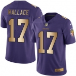 Nike Baltimore Ravens #17 Mike Wallace Purple Men's Stitched NFL Limited Gold Rush Jersey