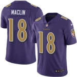 Nike Baltimore Ravens #18 Jeremy Maclin Purple Men's Stitched NFL Limited Rush Jersey