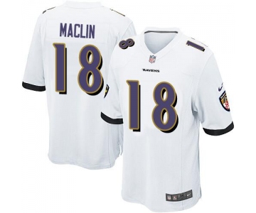 Nike Baltimore Ravens #18 Jeremy Maclin White Men's Stitched NFL Limited Jersey