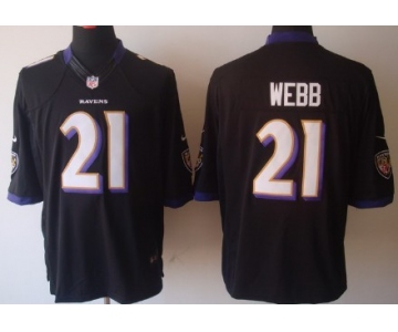 Nike Baltimore Ravens #21 Lardarius Webb Black Limited Jersey