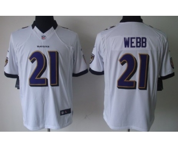 Nike Baltimore Ravens #21 Lardarius Webb White Limited Jersey