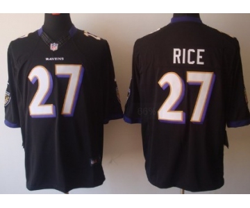 Nike Baltimore Ravens #27 Ray Rice Black Limited Jersey