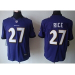 Nike Baltimore Ravens #27 Ray Rice Purple Limited Jersey